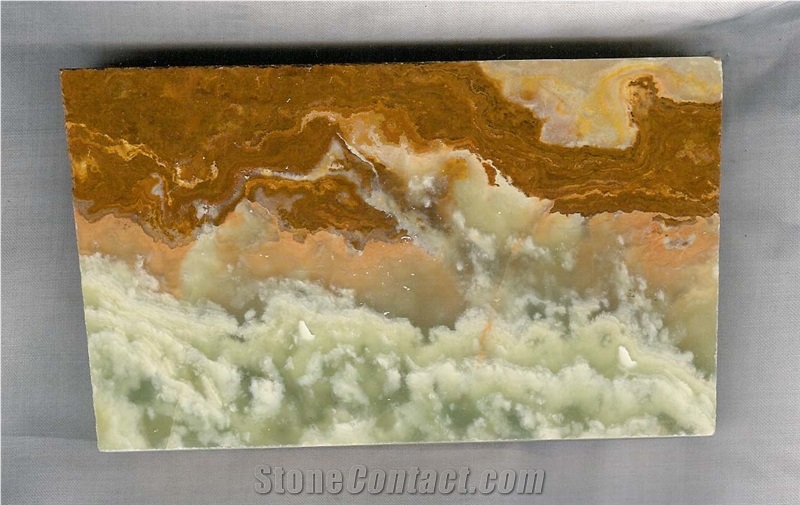 Multicolor Green Onyx Slabs & Tiles