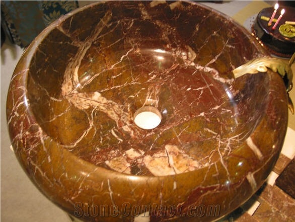 Marble Sink with Turkish Coffe Gold Marble