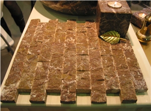Mosaic with Turkish Coffee Gold Marble