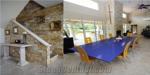 Beige Limestone Floor Tiles