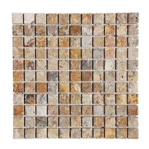 Scabas Brown Travertine Mosaic