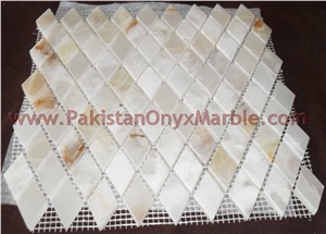 Flooring White Onyx Mosaic Tiles, Pakistan White Onyx