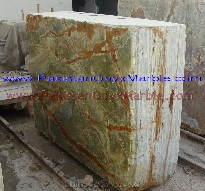 Natural Dark Green Onyx Blocks