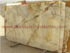 Natural Light Green Onyx Slabs