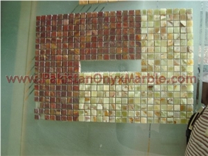 Red Onyx,Green Onyx Mosaic Tiles