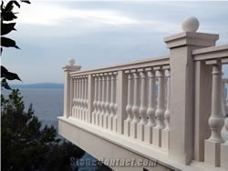 Calix Limestone Balustrade & Railings, White Limestone
