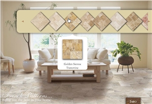 Beige Travertine Tile French Pattern Beige Travertine Tile French Pattern
