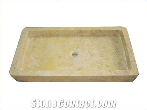 Yellow Limestone Shower Base
