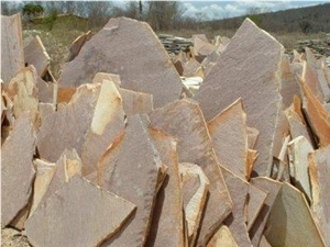 Quartzite Santa Cruz Garden Random Slabs, Santa Cruz Yellow Quartzite Flagstone