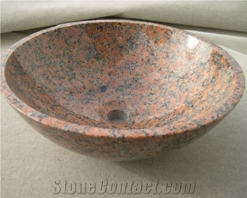 G562 Maple Red Granite Sink