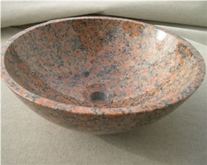 G562 Maple Red Granite Sink