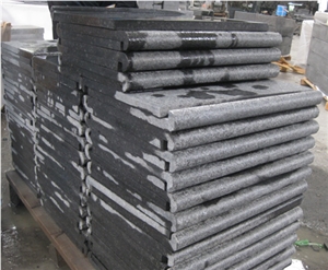 Bullnose Pool Coping Tiles, G684 Black Basalt Pool Coping