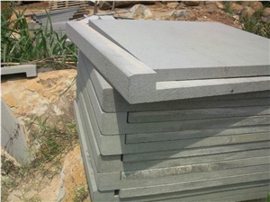 Sandblasted Swimming Pool Coping Tiles, Grey Basalt Swimming Pool Coping