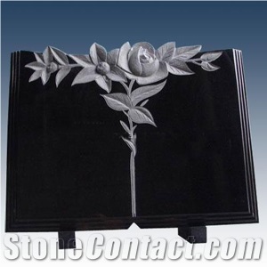 Book Design Black Granite Slant Grave Stone