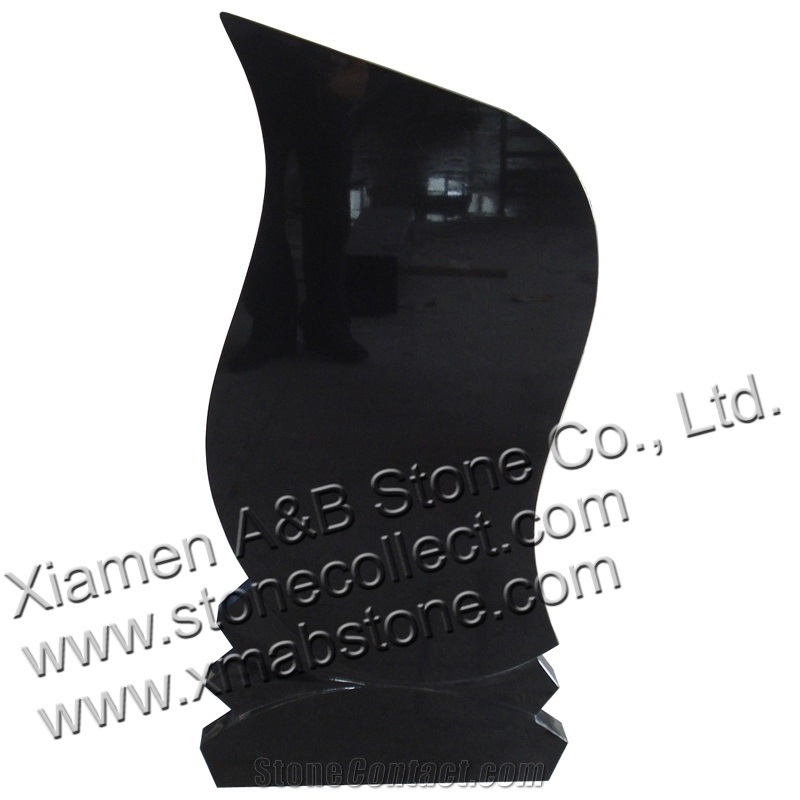 Absolute Black Granite Tombstone
