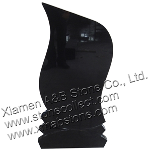 Absolute Black Granite Tombstone