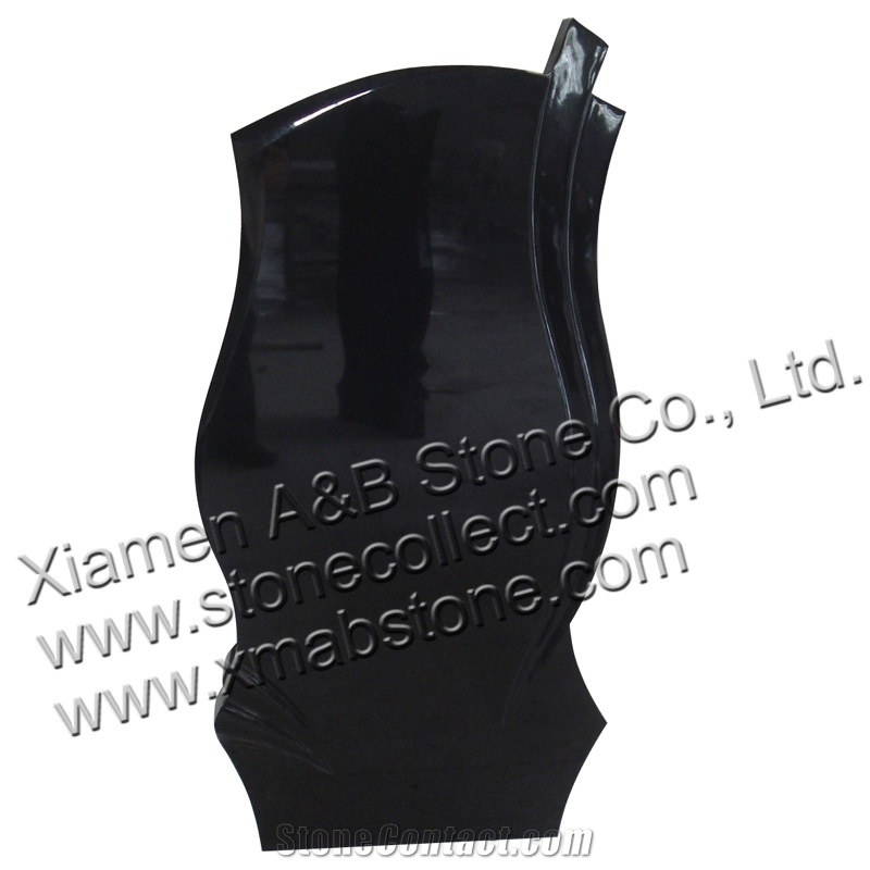 Russian Style Shanxi Black Granite Monument