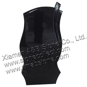 Russian Style Shanxi Black Granite Monument