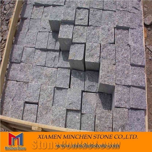 Grey Granite Cubic Stone