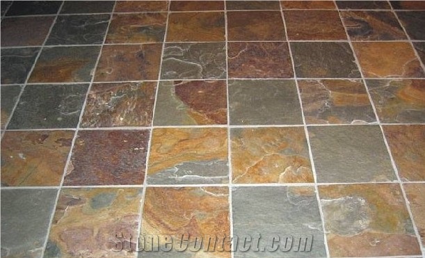 Rusty Slate, China Yellow Slate Slabs & Tiles