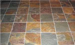 Rusty Slate, China Yellow Slate Slabs & Tiles