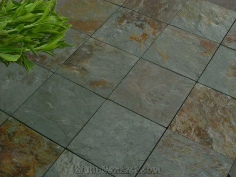 Rusty Slate, China Yellow Slate Slabs & Tiles