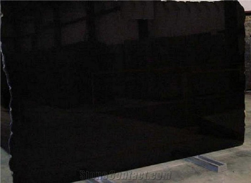 Absolute Black Granite Slabs, India Black Granite