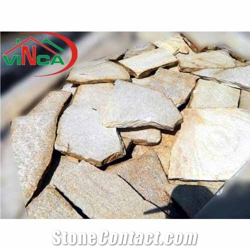 Natural Stone Yellow Gneiss Flagstone