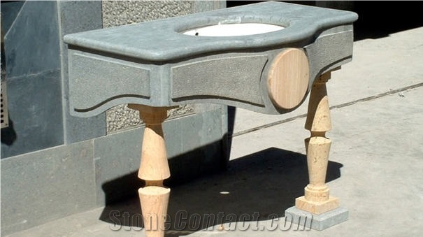 Grey Granite Carved Vanity Top