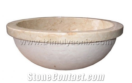 Crema Salma Beige Marble Sink