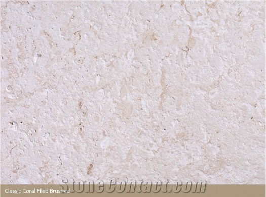 Classic Coral Stone Filled Brushed Tile