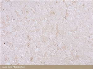 Classic Coral Stone Filled Brushed Tile Classic Coral Stone Filled Brushed Tile