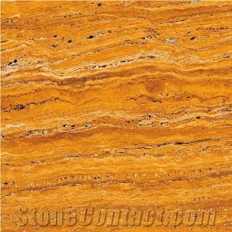 Lemon Yellow Travertine Vein Cut Tile