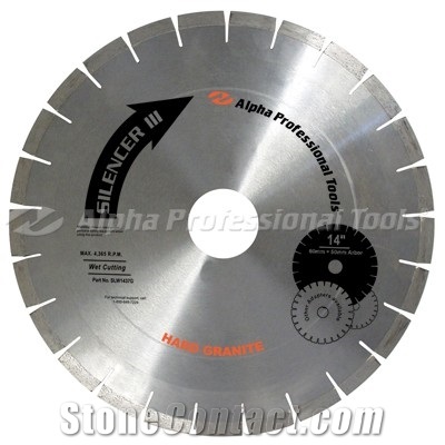 Alpha Silencer III Granite Bridge Saw Blade - 16"