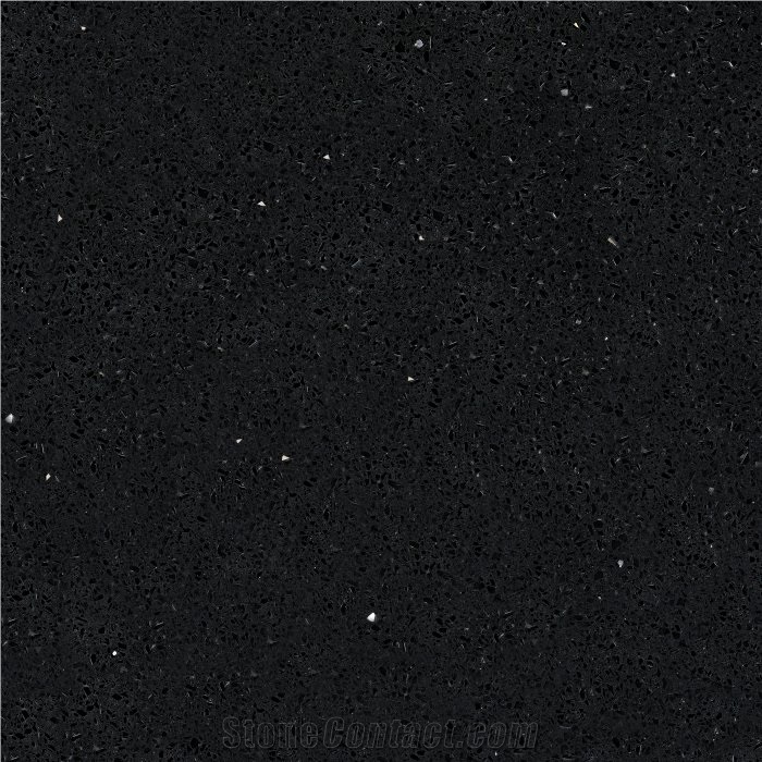 Stellar Dust Black Quartz Stone Tile