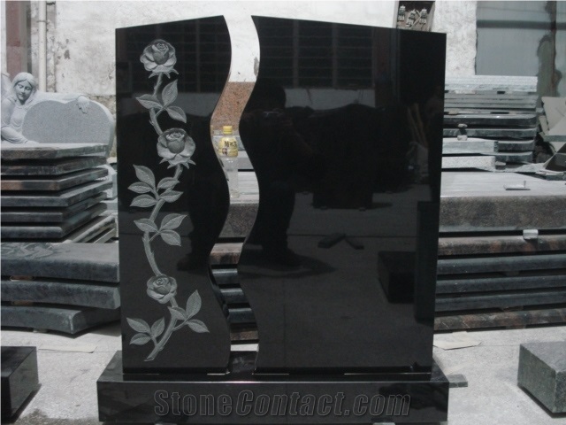 Granite Monument and Tombstone BZ-TS (19), China Black Granite Tombstone
