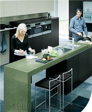 Yellow Quartz Stone Kitchen Cabinet Tops,Work Top