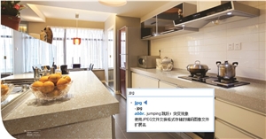Yellow Quartz Stone Kitchen Cabinet Tops,Work Top