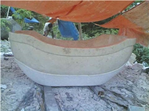 Java Royal Marble Bath Tub 07, Java Royal/Royal Oyster Beige Marble