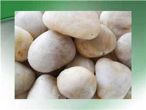 Polished Flat River Rock, Pebble White Marble Pebble, Gravel
