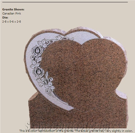 Monuments, Tombstones, Canadian (Laurentian ) Pink Granite