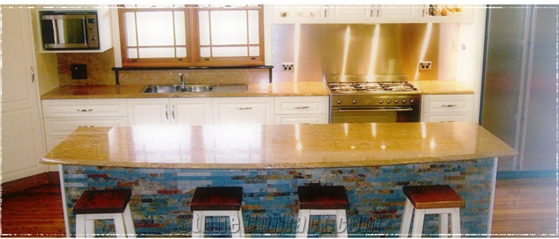 Countertops, Work Tops, Benchtops, Madurai Gold Yellow Granite