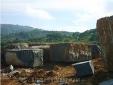 Black Granite-Rough Blocak from India, Medium Black Granite Block