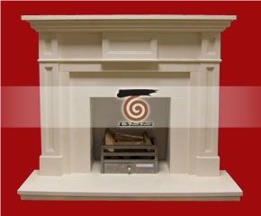White Marble Fireplace Handcarved Stone Fireplace Mantel Modern Style