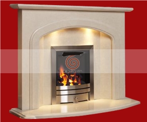 White Marble Fireplace Handcarved Stone Fireplace Mantel Modern Style