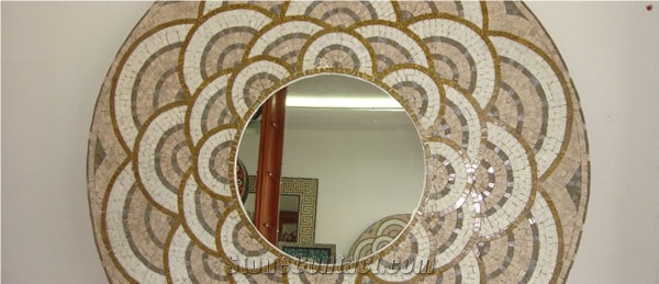 Granite Mosaic Mirror Frame