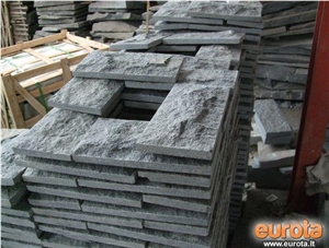 Grey Granite Mushroomed Wall Stone