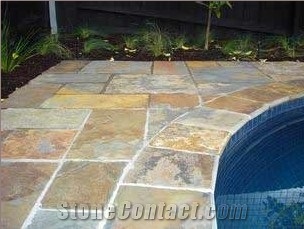 Yellow Slate Tiles, China Rusty Slate