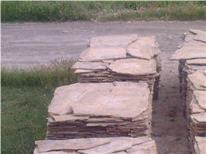 Fossil Stone, Beige Quartzite Flagstone