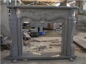 Ruby Blue Granite Fireplace